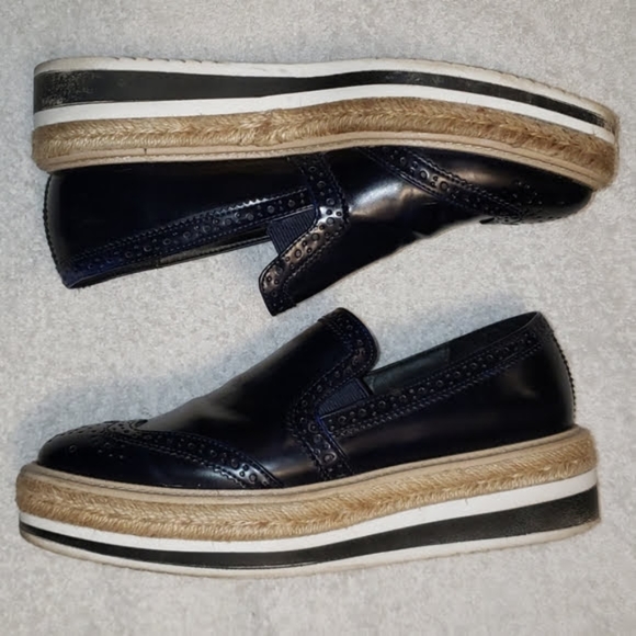Zara Trafaluc Platform Espadrilles, dark blue, 7 or 7.5 - Picture 3 of 16